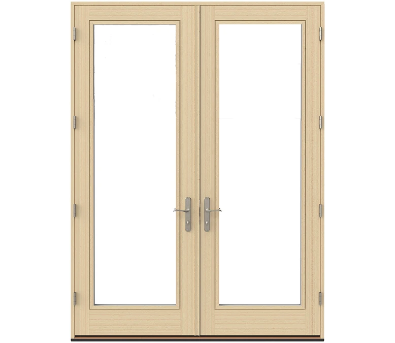 Santa Fe Pella Lifestyle Series Wood Double Hinged Patio Doors